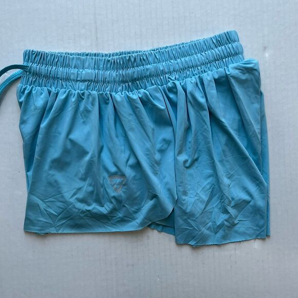 2 Luogongzi Womens Flowy Running Skorts Gym Yoga Activewear Shorts Pink / Blue S - Picture 9 of 13